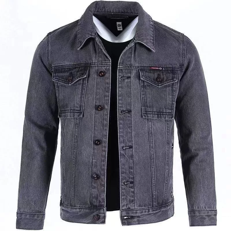 Осенняя джинсовая куртка oversize, плюс размер