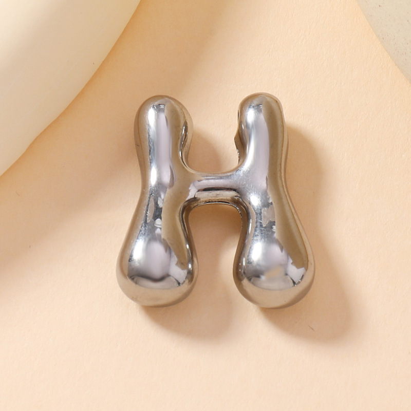 Colgante de estilo europeo y americano de acero inoxidable mini burbuja colgante de letras inglesas accesorios DIY joyas