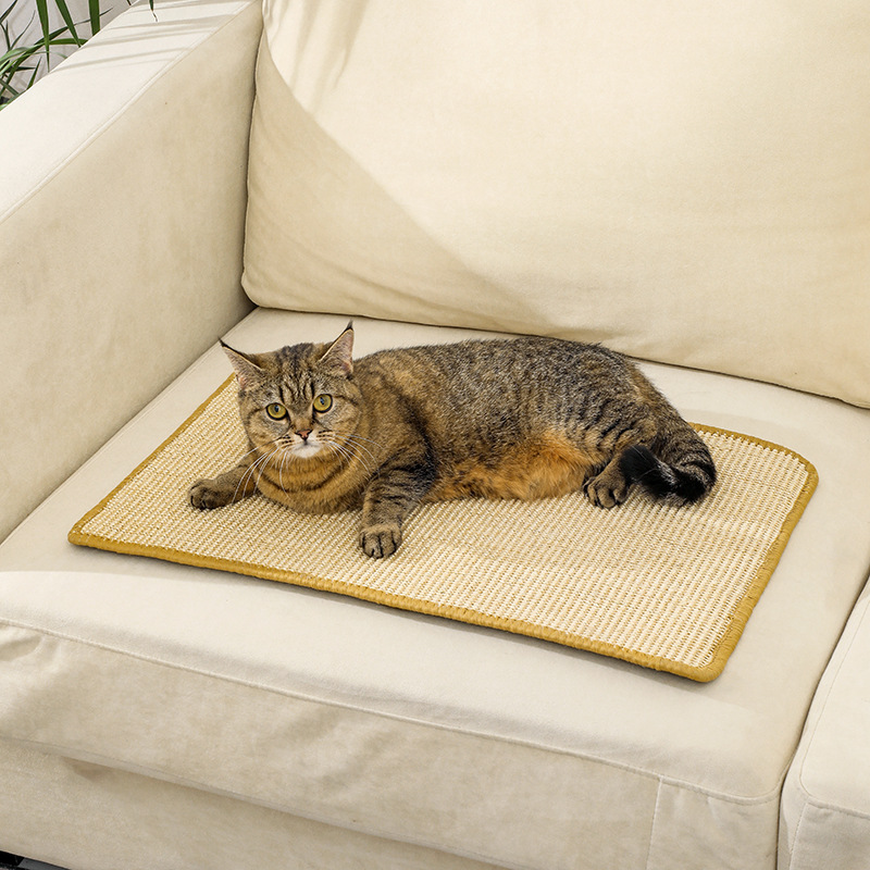 Sisal Lino gato rasguño Mat PET moler garra dormir Mat anti-gato rascarse sofá protección bloqueo pasta alfombra transfronteriza en stock