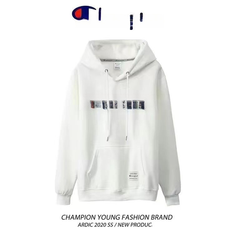 Autumn and Winter Thickened Cursive Embroidery Hooded Champion Sweatshirt, Loose Casual Lazy Style Versatile Top, Trendy Brand Autumn and Winter Thickened Cursive Embroidery Hooded Champion Sweatshirt, Loose Casual Lazy Style Versatile Top, Trendy Brand