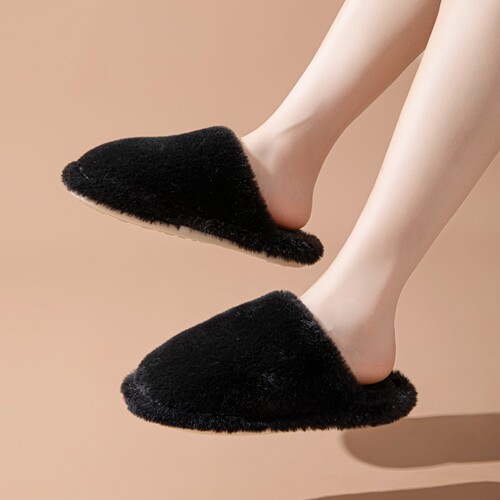 Ins Urumqi Cotton Slippers Winter Home Fuzzy Slippers Women Indoor Home Use Fluffy Slippers Wholesale