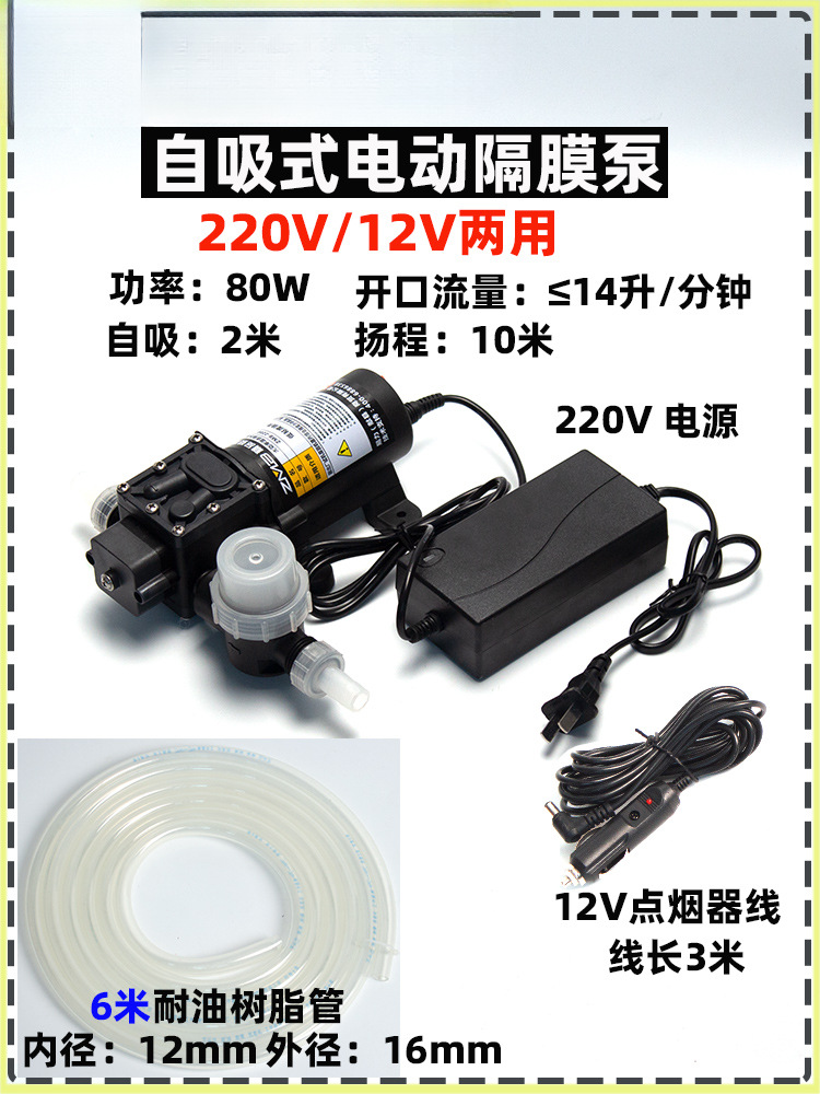 Tanque de combustible del automóvil bomba de bombeo eléctrica bomba de bombeo 12v24V220V bomba de bombeo gasolina diesel bomba de agua bomba de autoaspiración