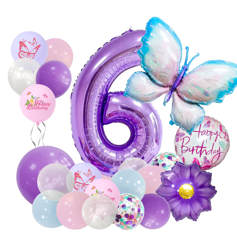 Casual Cute Letter Butterfly Aluminum Film Birthday Festival Balloons display picture 11