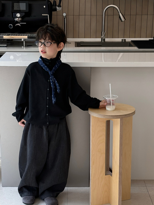 泰如2025秋季新款儿童韩版洋气针织上衣男童休闲质感针织毛衣亲肤|undefined