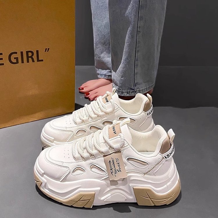 潮流老爹鞋女2025年新款春夏厚底休闲运动鞋学生百搭显脚小小白鞋