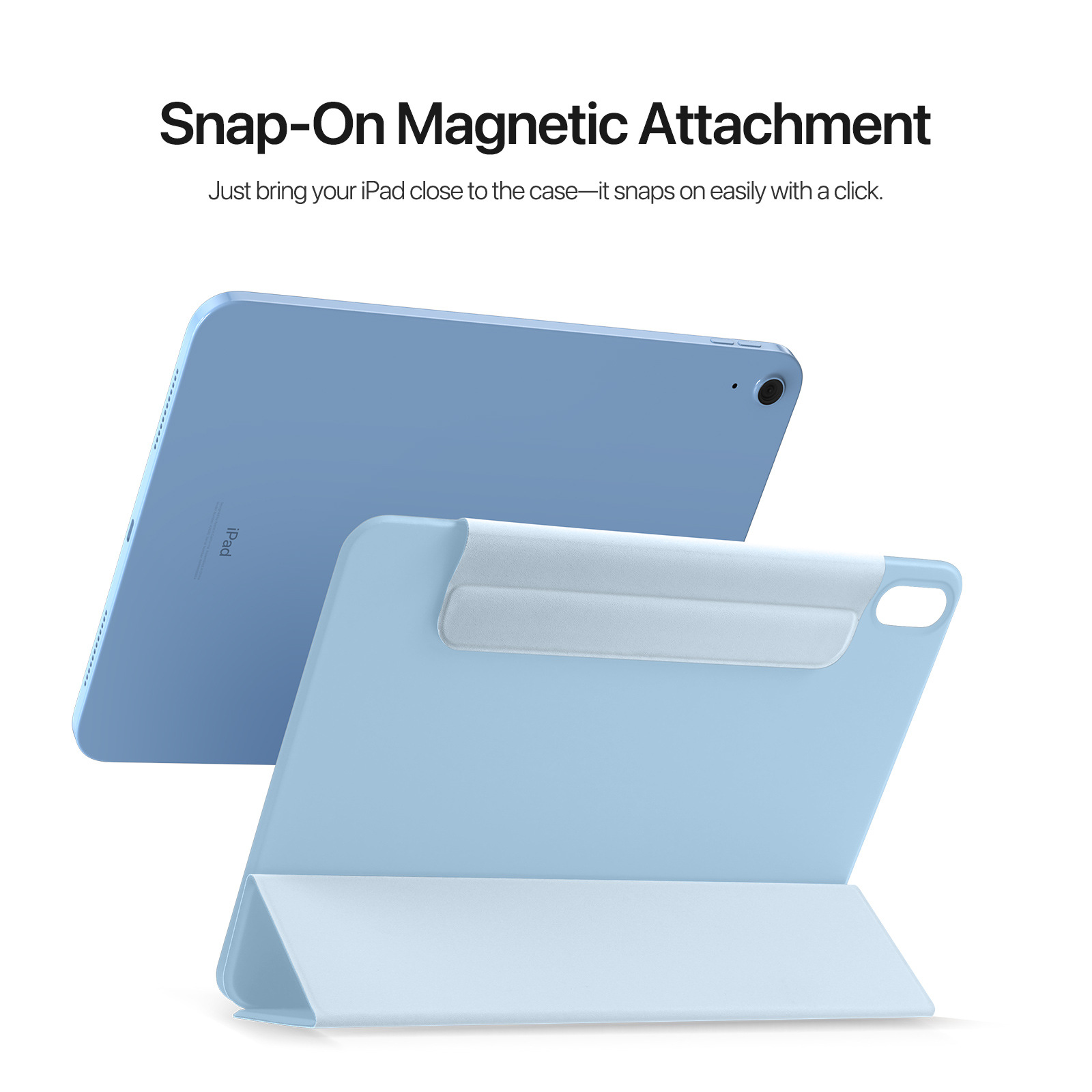 Aplicable para iPad Pro11 succión de doble cara clip iPad 10.9 simple cubierta plana de tres pliegues con cubierta de pluma al por mayor