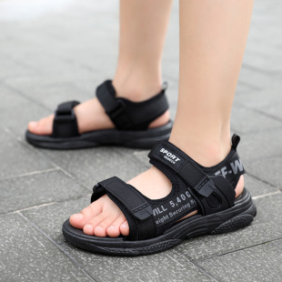 Boys Sandals 2024 Summer Children's Beach Shoes College and Children's Shoes Soft Sole Non-slip Men's Shoes Outwear Children's Sandals