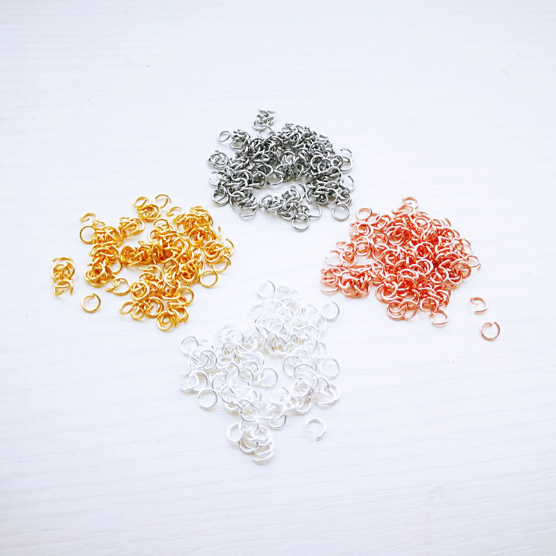 Stainless steel 0.6,0.8mm open ring single ring connection ring basic jewelry accessories Golden Rose Gold
