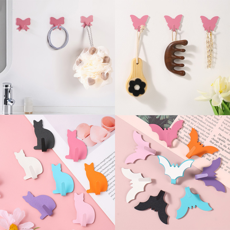 New Hook, Strong Punch-Free Adhesive Hook, Kitchen Bathroom Door Wall, Traceless Adhesive Cloakroom Storage Hook