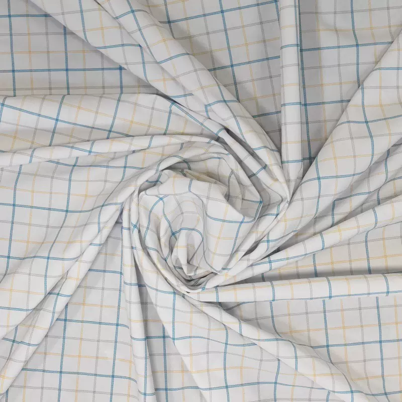 格子涤纶布数码印花热转移印彩色格子印花面料加工包工包料