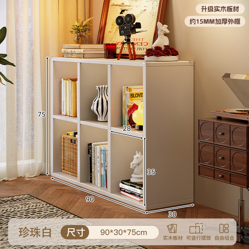 Gabinete de madera maciza estilo antiguo estante de libro Kalak estante de piso estante de jardín de infantes de ocho tablero armario de almacenamiento integrado