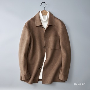 Men's Woolen Outwear European Station 2024 Autumn and Winter New Double-Sided Woolen Outwear Casual Trendy Brand Jacket for Men