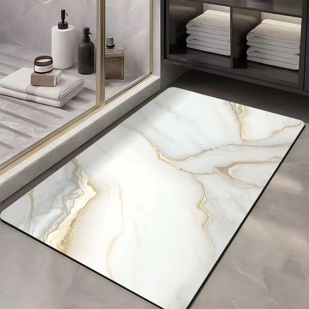 Baño de barro de diatomeas absorción de agua suelo blando de baño de barro de diatomeas puerta de baño anti-deslizante cojín de pies secos rápidos