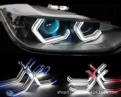 Car modification spoon light LED aperture shaped Angel eye headlight daytime running light magic color aperture