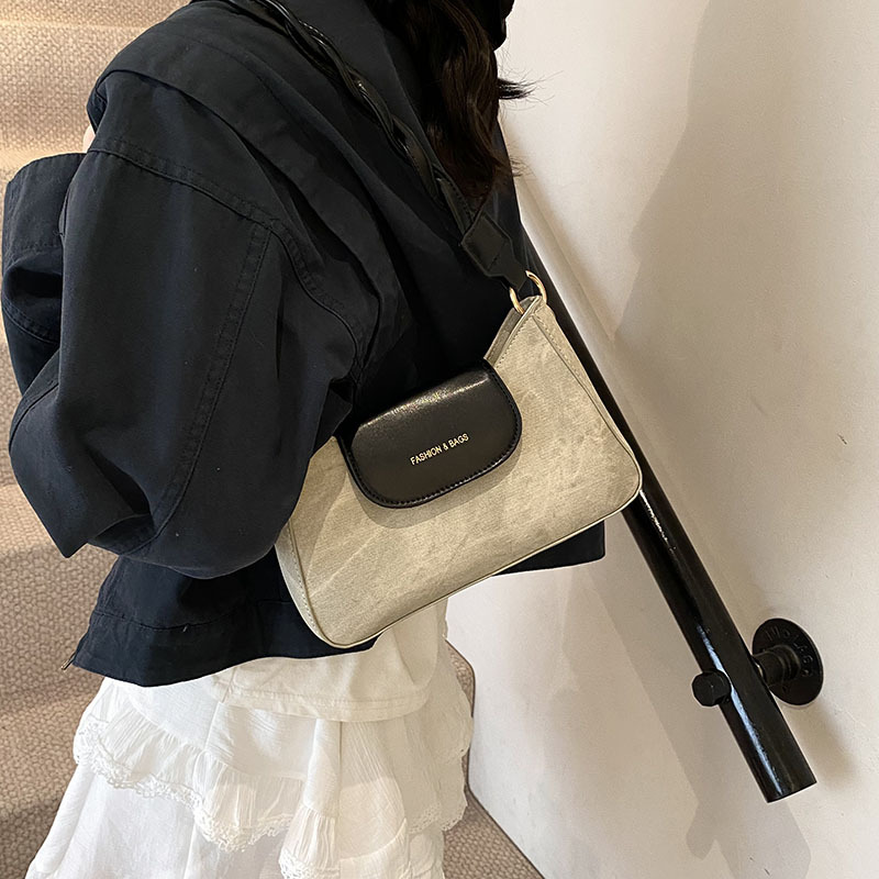 Bolsos de brazo de alta calidad de color de contraste para mujeres 2025 nueva moda versátil bolso de hombro de moda retro bolso cuadrado