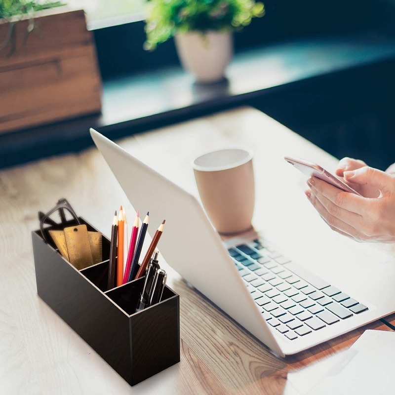 四格三格亚克力透明笔筒化妆刷筒亚克力化妆品收纳唇膏唇彩眉笔盒g