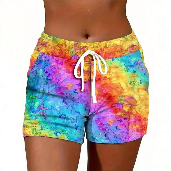 2025 New Cross-Border European and American Export Amazon Independent Station Aliexpress Casual Beach Pants Loose Women's Shorts