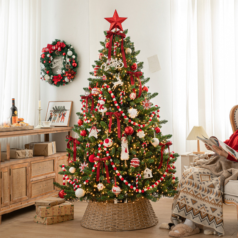 国境を越えた新しい高級大型クリスマスツリーパッケージツリー発光床置き装飾品ショッピングモールホームクリスマス装飾|undefined