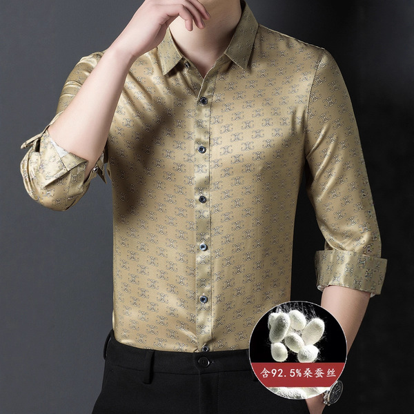 Silk autumn shirt for leisure