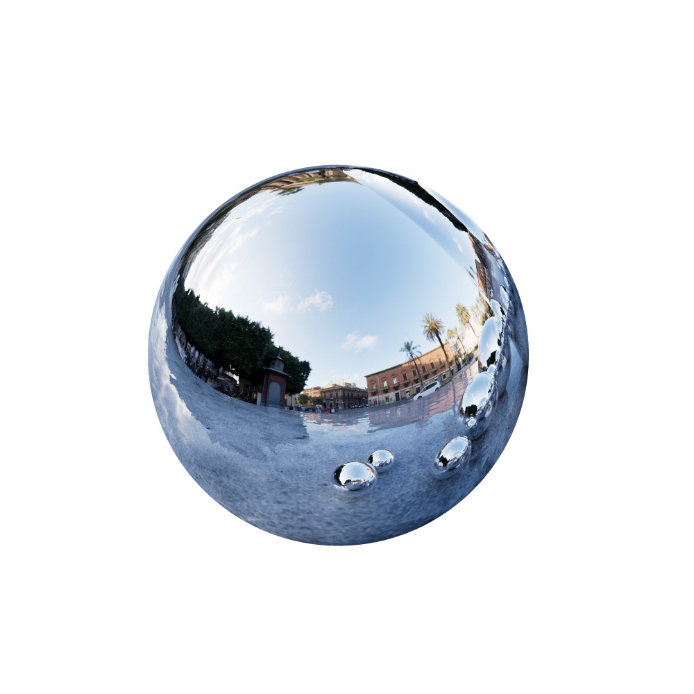 201 bola hueca de acero inoxidable espejo de ventana de bola hueca de decoración del centro comercial bola colgante bola de metal bola de acero inoxidable image 6