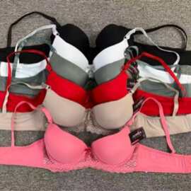 低价库存蕾丝多色欧美聚拢文胸女士收副乳调整型上托钢圈内衣765#