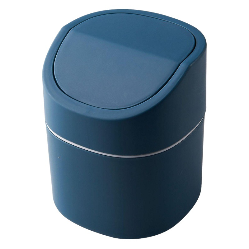 Nordic Mini Desktop Trash Bin Household Kitchen Desk Trash Bin Cover Sundries Storage Cleaning Tube