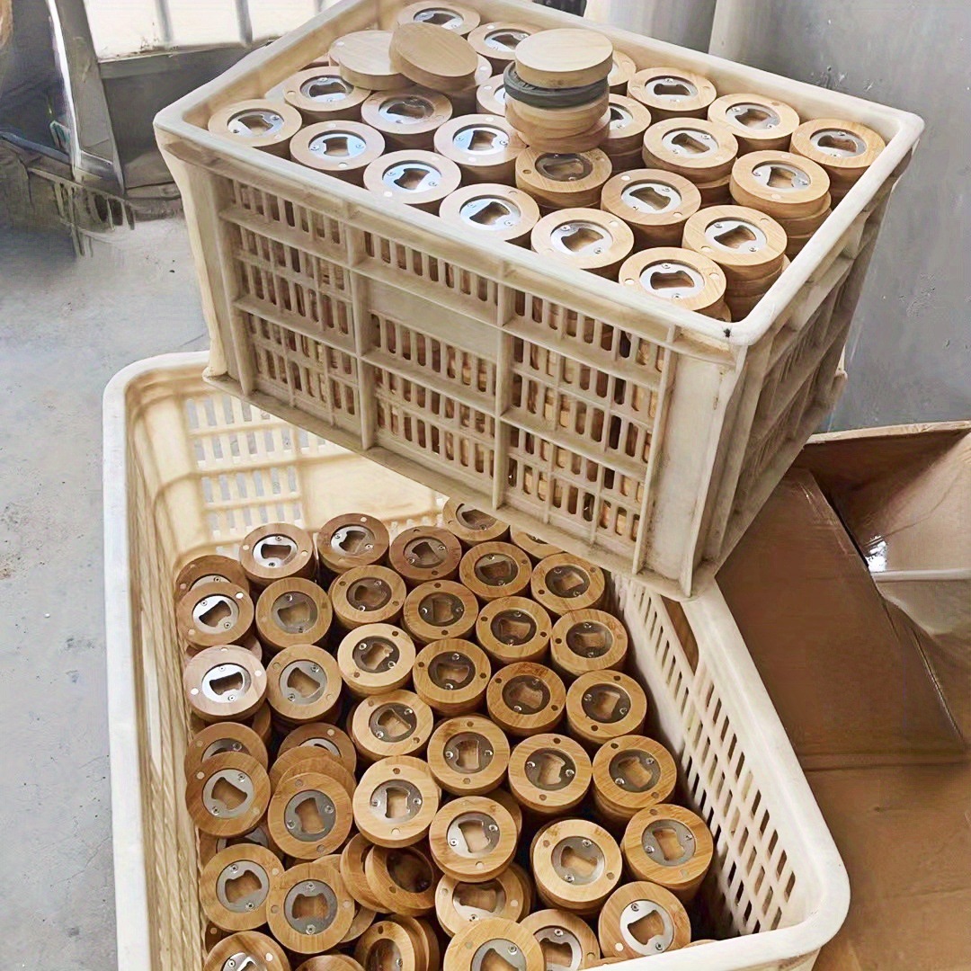 Spot fabricante de abrebotellas magnéticas de bambú y madera exclusivamente para abrebotellas de bricolaje hechas a mano para regalos de fiesta de bodas