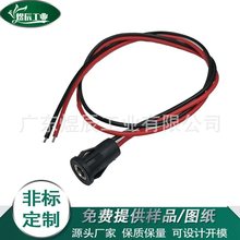 供應dc0022大電流卡扣式注塑連體DC電源插座DC帶線連接器母座插座