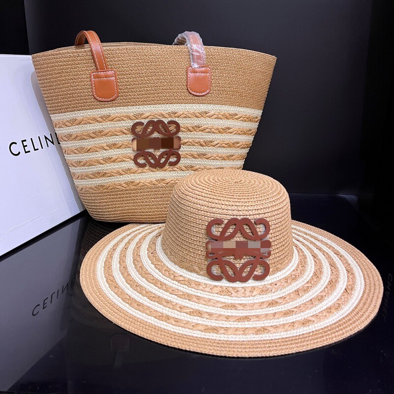 Luo Wei's Large-Capacity Bag for Women, New Trendy Fashion Wide-Brimmed Straw Hat, Straw Woven Bag, Casual Shoulder Underarm Bag Luo Wei's Large-Capacity Bag for Women, New Trendy Fashion Wide-Brimmed Straw Hat, Straw Woven Bag, Casual Shoulder Underarm Bag