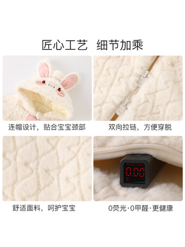 DUUDUU Bunny Girl Baby Onesie Autumn/Winter Thick Fleece Pajamas Climbing Suit Grade A Newborn and Baby Clothes