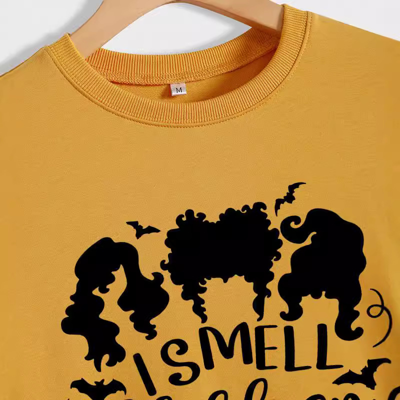 En stock Comercio exterior amazon me olor niños impreso suelta de halloween manga larga suéter las mujeres europeas y americanas