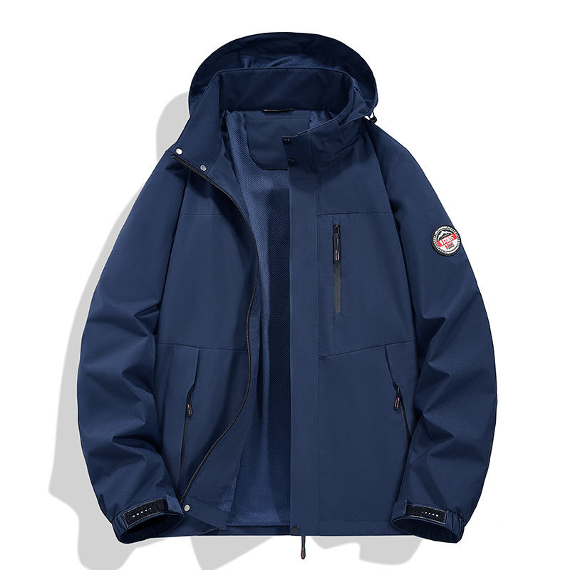 demi-season travel men's climbing jacket for traveling with hood for…