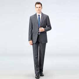 2025秋冬厚款中年男式西服套装商务休闲加厚职业西装婚庆礼服男士