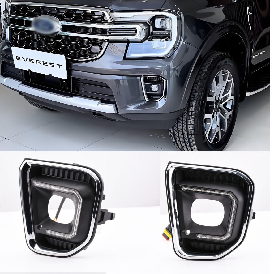 Aplicable para el nuevo 2024 - ON Ford EVEREST LED Asamblea de lámpara de niebla LED Lámpara de barra delantera de luz diurna modificada