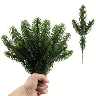 Amazon Cross-border Explosions Christmas Simulation 3 Fork Stereo Pine Needle DIY Simulation Green Plant Christmas Tree Decoration Accessories