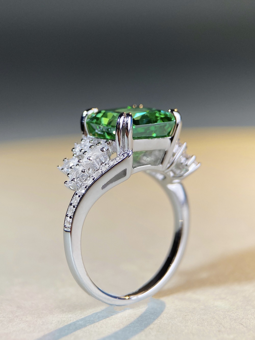 Fashion Square Sterling Silver Plating Zircon Rings 1 Piece