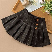 女童秋冬新款半身裙中大童洋气百搭短裙小女孩新款学院风百褶裙潮