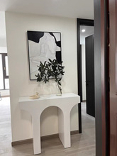 新中式設計師現代輕奢華風走廊過道入戶進門玄關櫃台桌子靠牆