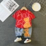 夏季男童短袖圆领套装