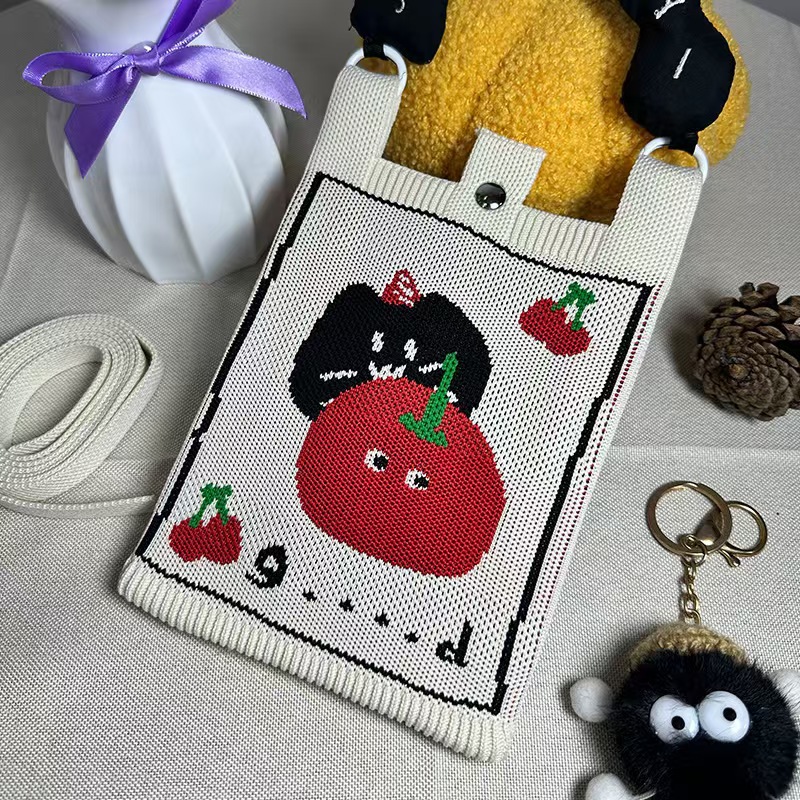 [체리캣] 블랙 핸들 + 숄더 스트랩