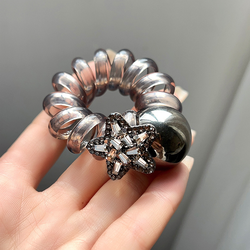 Línea telefónica trenzada transfronteriza, anillo para el cabello, perla, cabello trenzado recto, artefacto femenino, cola de caballo alta, burbuja, cabello trenzado, cuerda, accesorios para el cabello