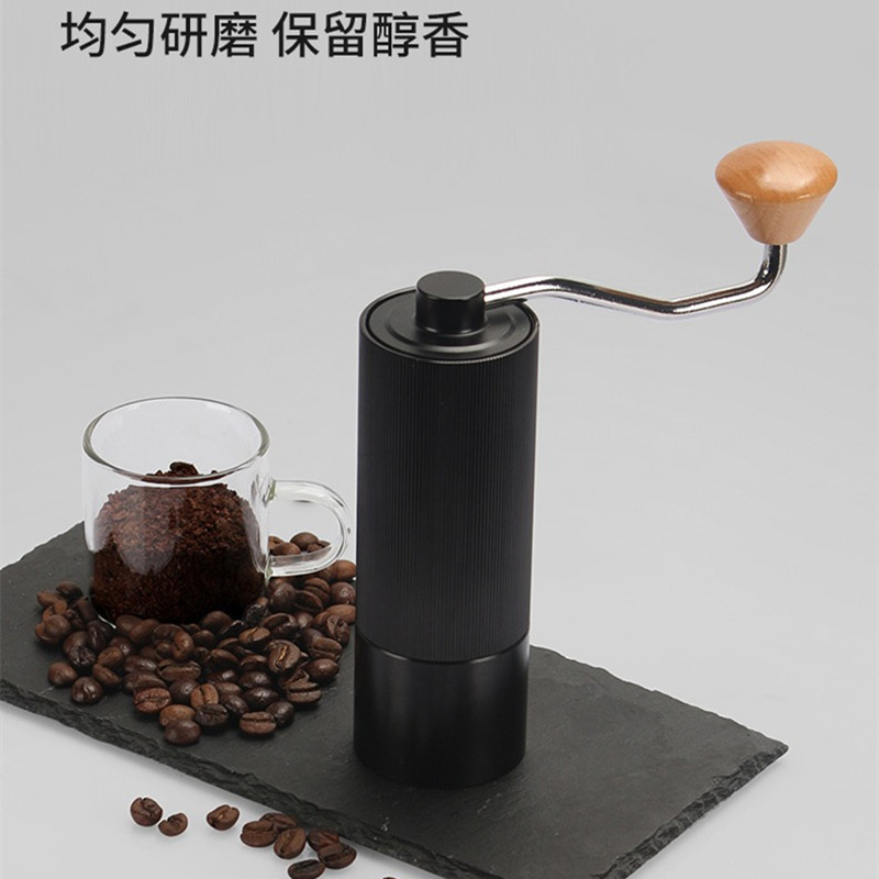 Manivela molinillo de café hogar portátil punzonado manual italiano molinillo de café Corazón de acero inoxidable máquina de café de molienda
