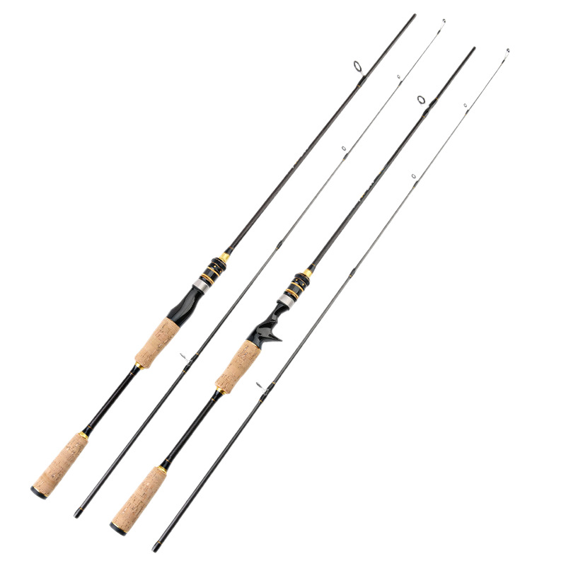 Luya Rod MH ajuste ML ajuste M ajuste 2,7 M caña de pescar 2,4 pistola mango recto mango negro enchufe artes de pesca caña de pescar