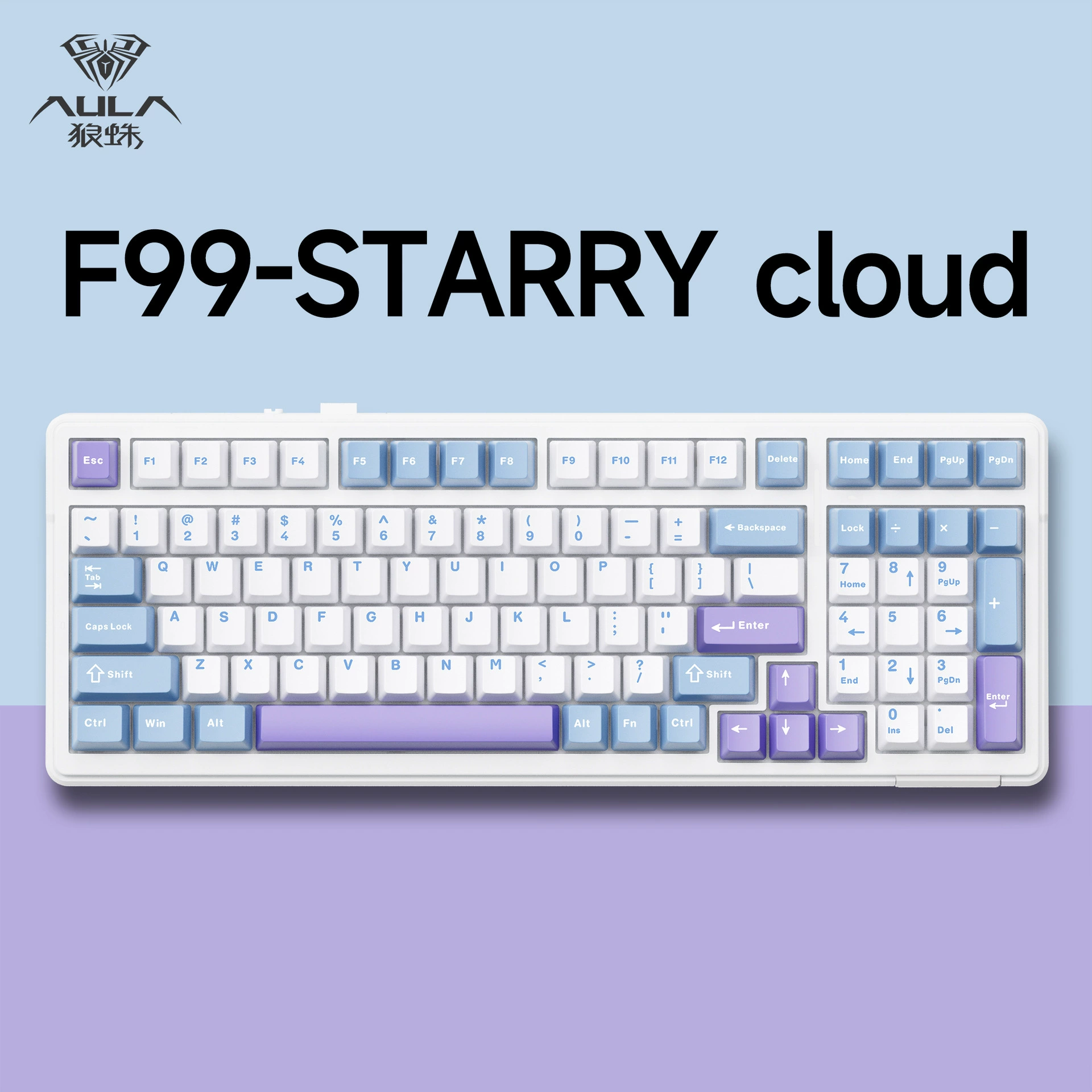 AULA тарантул F99Pro пользовательская механическая клавиатура 2.4 беспроводной трехрежимный Bluetooth игры киберспорт трансграничный eBay