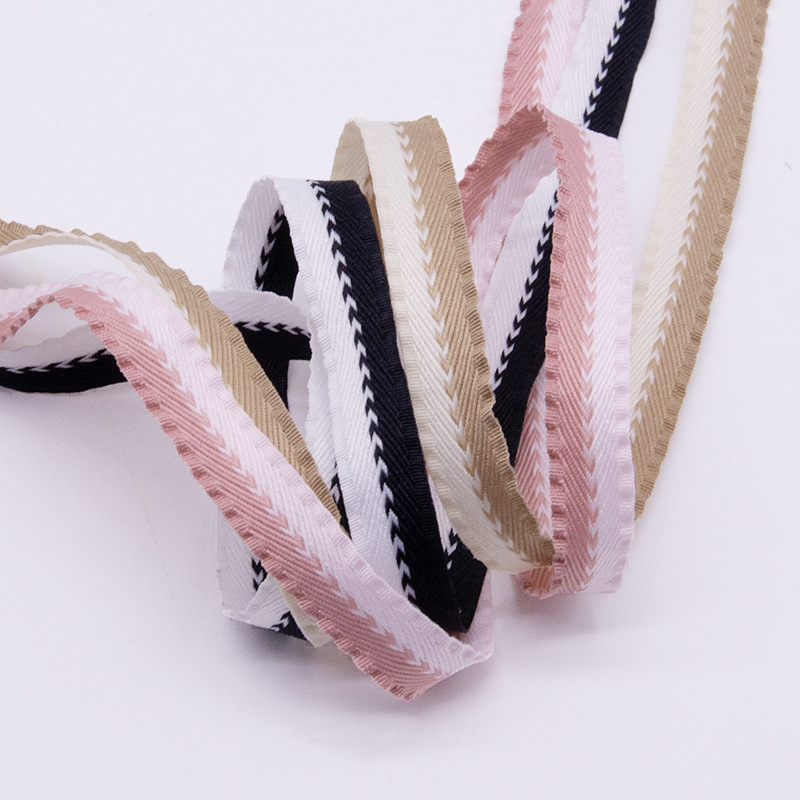 Tianyi Beauty diy toque de cabello diy cinta de encaje bicolor 1.2cm herringbone cinta de encaje bicolor