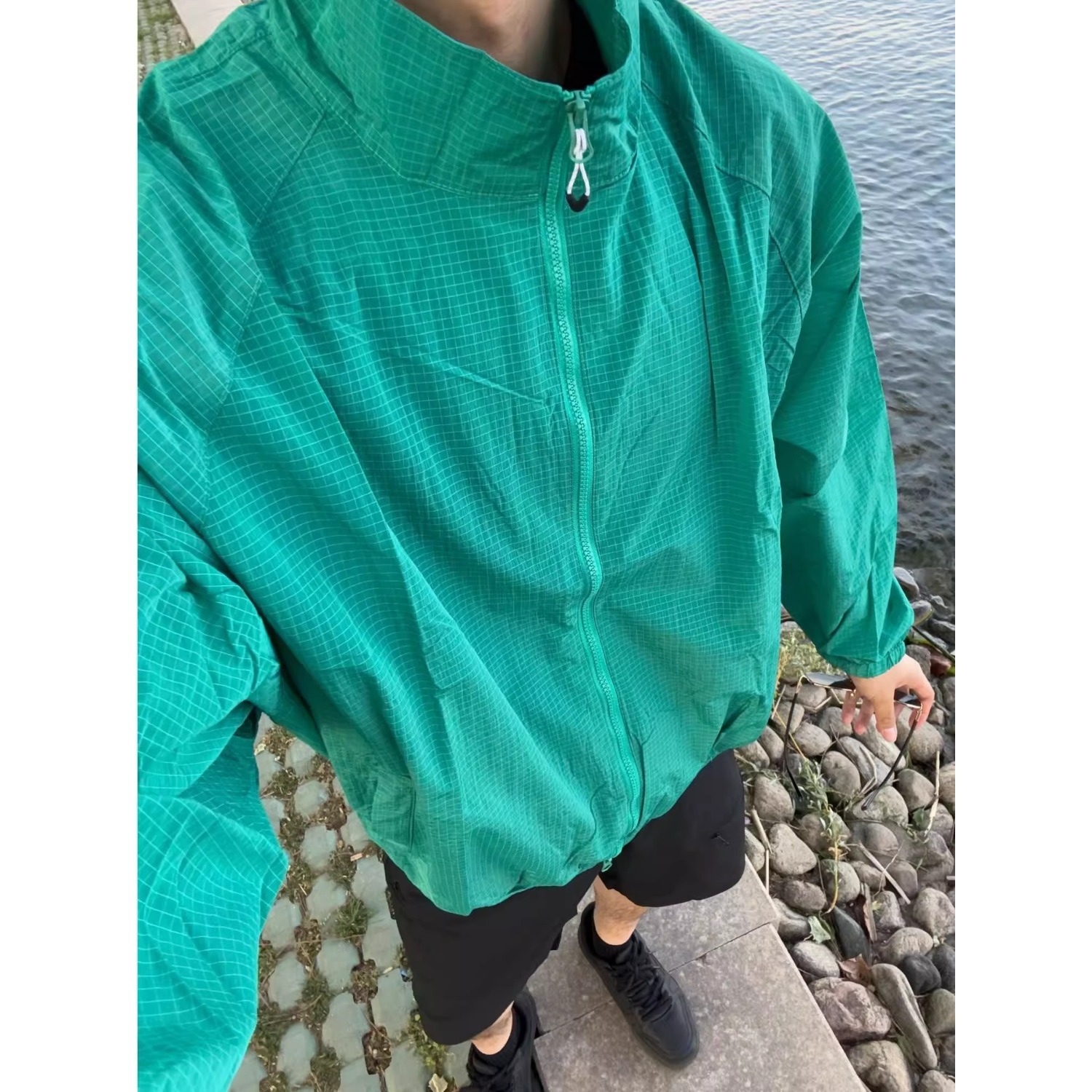 Ice Silk Stand-Up Collar Outdoor Sun Protection Clothing Men's Summer Anti-Uv Casual Jacket Light and Breathable Fishing Sun Protection Clothing