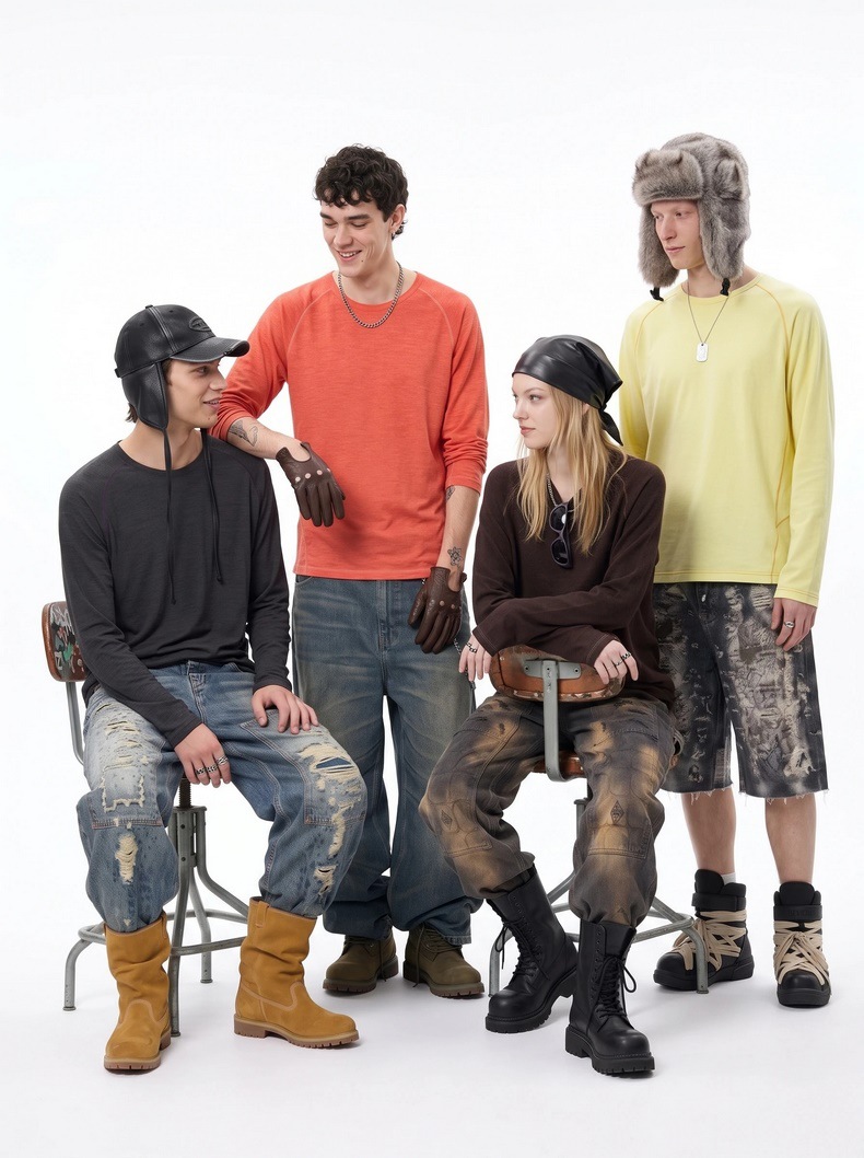 Inflation Color-Block 100g Long-Sleeve Tee