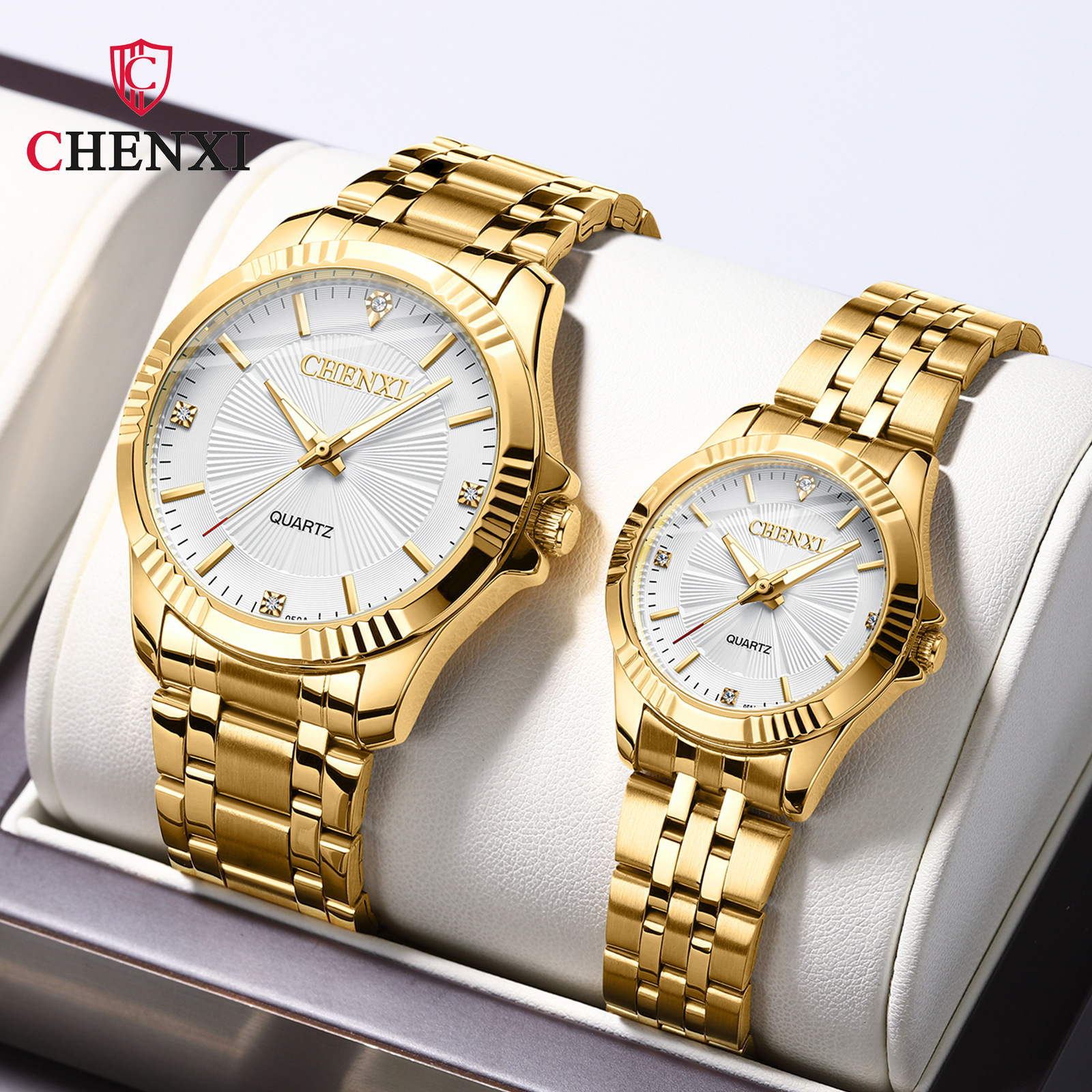 Chenxi Watch Wholesale Men's Watch Waterproof Quartz Watch Couple Watch Morning Steel Watch Cross-Border Gold Watch Wholesale Dropshipping 050A