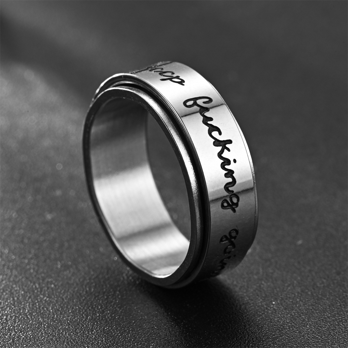 Fashion Letter Stainless Steel Rings 1 Piece
