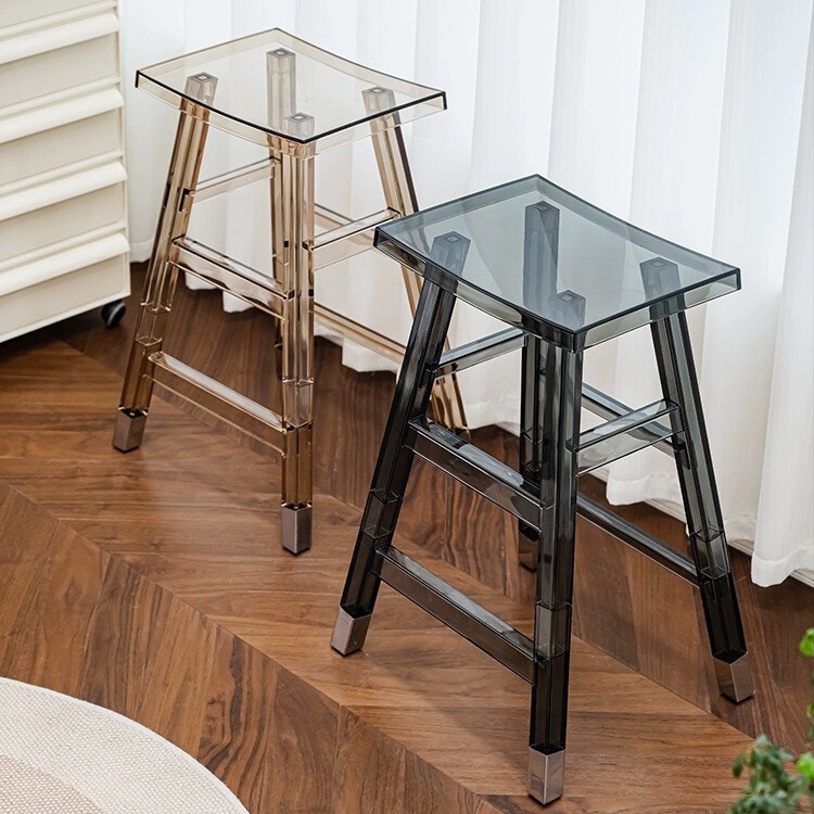 Transparent Acrylic Bar Chair Home Creative Home High Chair Simple Bar Stool Cafe Milk Tea Shop Bar Dining Chair